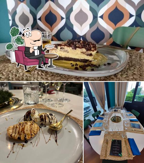 La interni e cibo del ristorante
