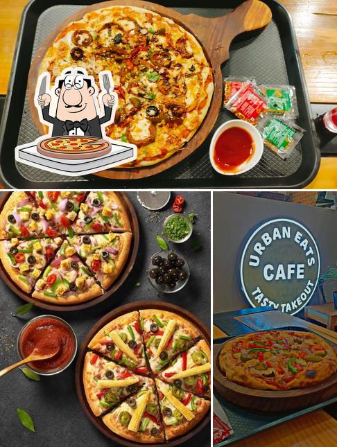 Get pizza at Urban Eats Cafe