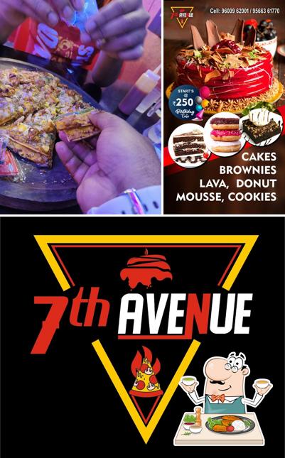 Take a look at the image displaying food and interior at 7th Avenue Restaurant