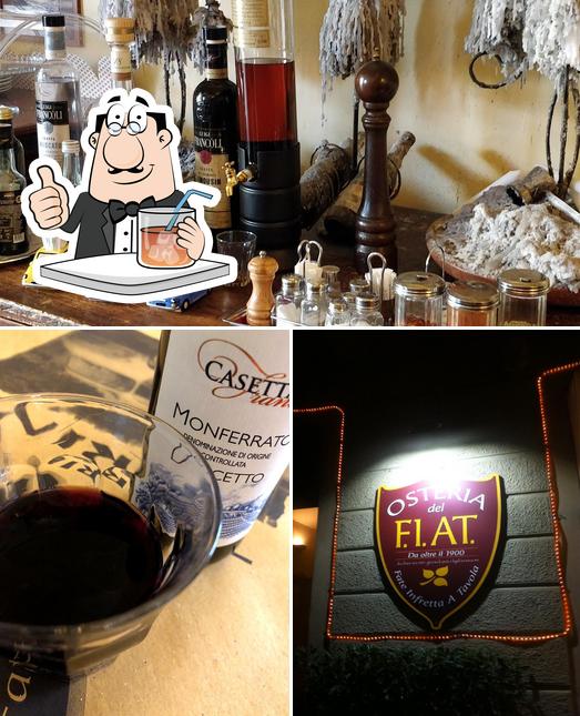 Questa è la foto che raffigura la bevanda e esterno di Osteria del Fiat - Fate In Fretta A Tavola