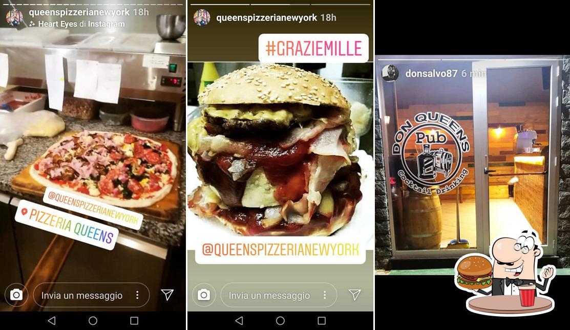 Prova un hamburger a Pizzeria Queens