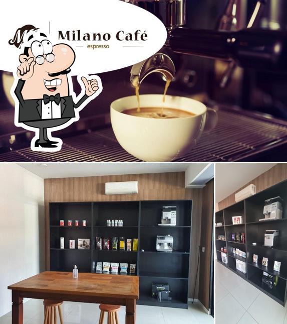 A foto da interior e bebida no MC Milano Café Espresso - Venda e Locação de Máquinas - Assistência Técnica - Insumos