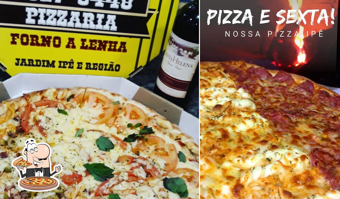 Escolha diferentes tipos de pizza