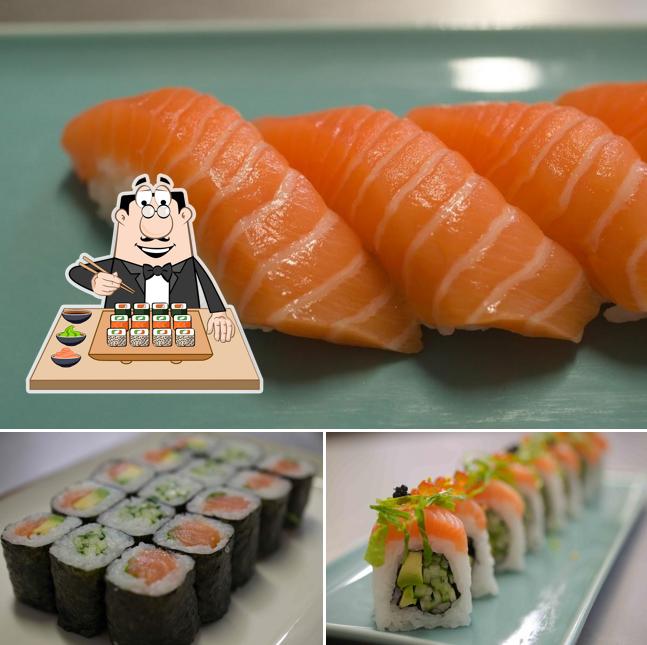 Sushi-Rollen werden von Pacific Sushi Kitchen serviert