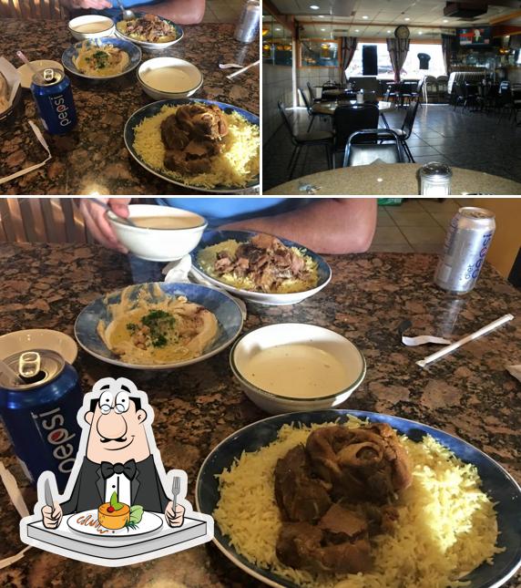 This is the image displaying food and interior at Al-Aqsa Coffee House