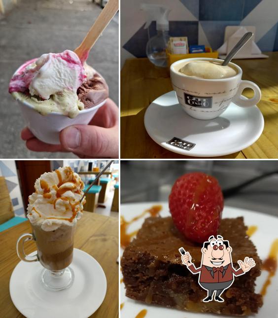 Comida em Volare gelato e caffé