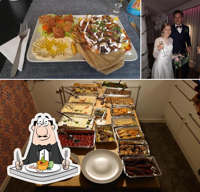 Взгляните на эту фотографию, где видны еда и свадьба в Restaurant Lebanon