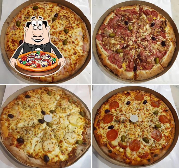 Consiga diferentes tipos de pizza