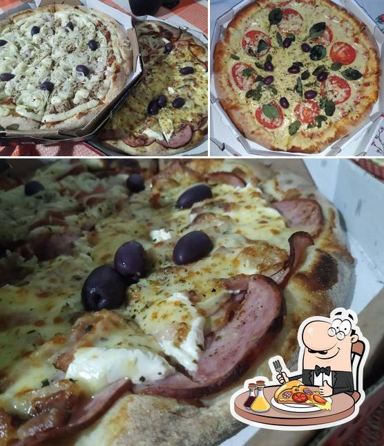 Peça diferentes tipos de pizza