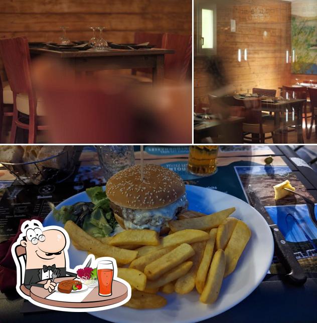 L’image de la table à manger et burger de Bistro du Lac’s