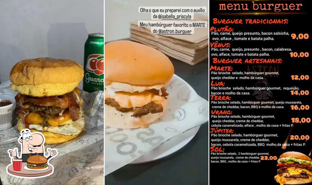 Experimente um hambúrguer no Astron Burguer