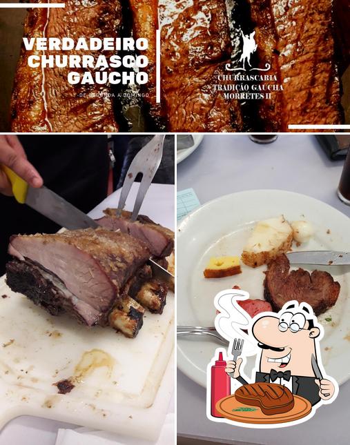 Experimente refeições de carne no Churrascaria Tradição Gaúcha Morretes ll