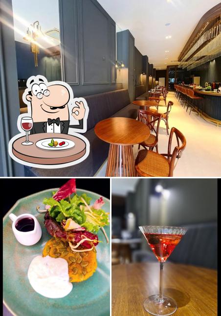 Esta é a imagem ilustrando comida e interior no Gui Olivier Lounge Wine Bar