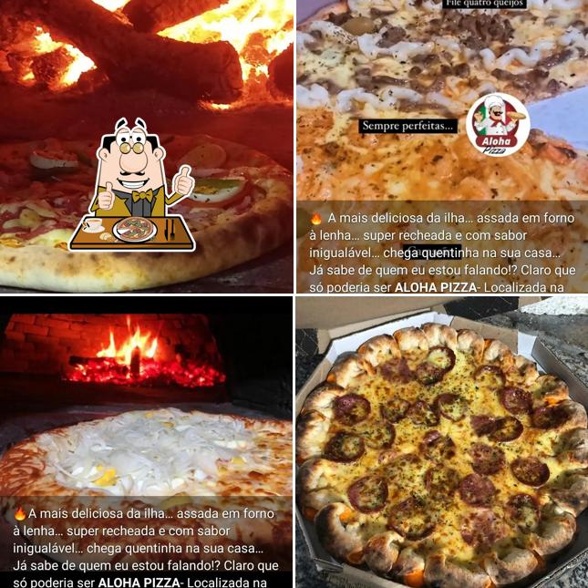 Peça diferentes variedades de pizza