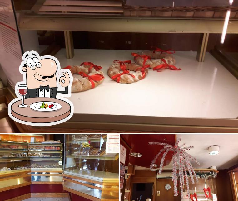 Questa è la immagine che presenta la cibo e interni di Panetteria Cesaraccio
