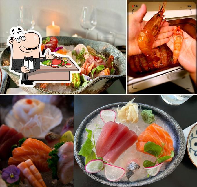 Try out seafood at Hatoba
