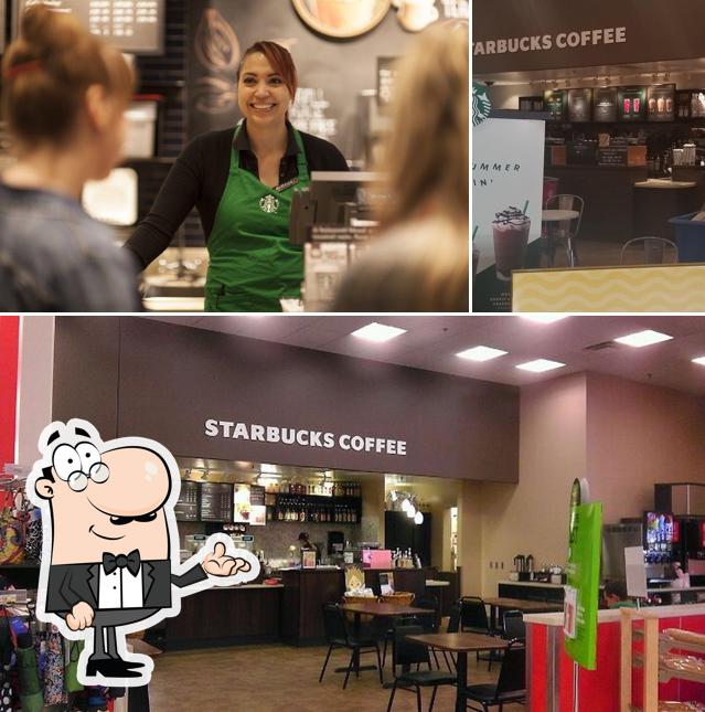 The interior of Starbucks