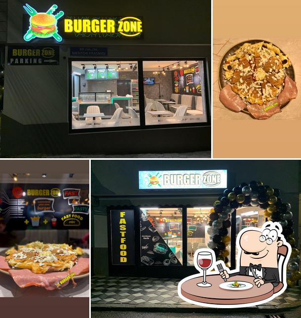 Еда в "Burger Zone"