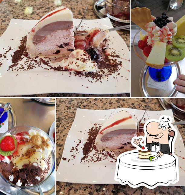 Eiscafé Giardino propose une sélection de desserts