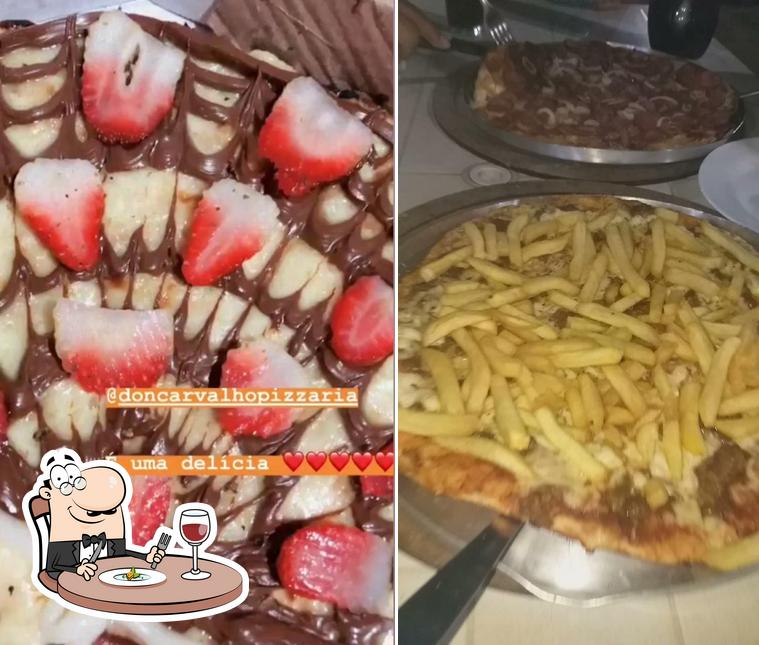 Comida em Don Carvalho Pizzaria