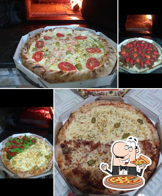 Experimente pizza no Pizzaria San Gabriel