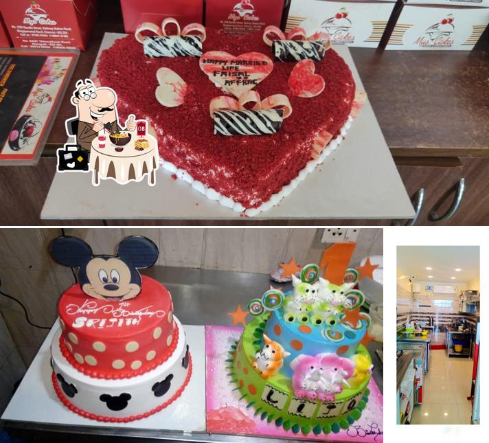 This is the image depicting food and interior at Smiley Cakes