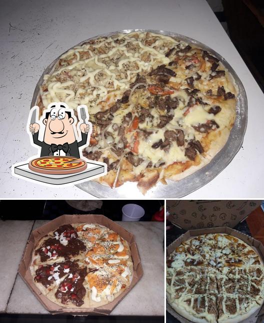 Experimente pizza no Pizzaria Lanche Do Pai