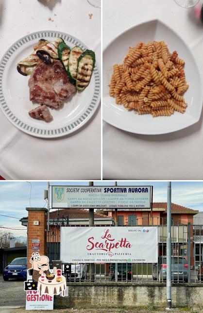 La cibo e esterno del ristorante
