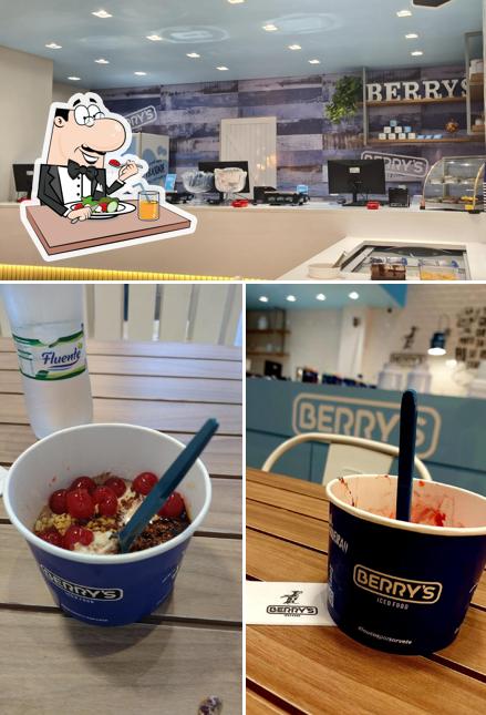 Confira a imagem apresentando comida e interior a Berry's Iced Food Cuiabá - Sorveteria