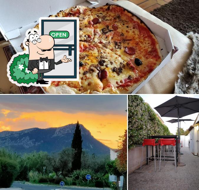 Voici la photo représentant la extérieur et pizza sur La Pizz'A (Le Pradet)