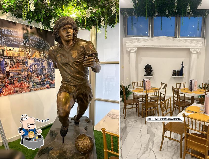 Platti al Pizzeria Il tempio di maradona