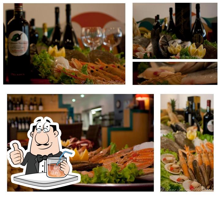 Estas son las imágenes que muestran bebida y comida en Ristorante Pizzeria Sans Souci