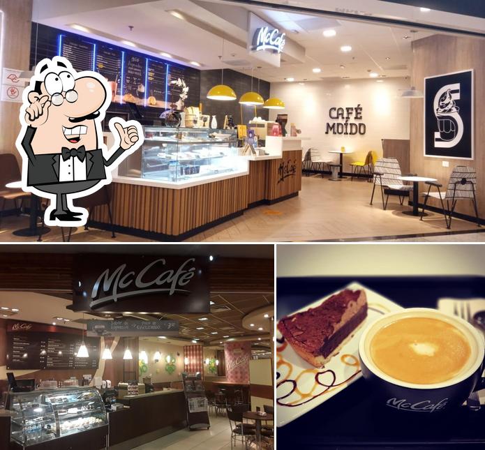 Entre diversos coisas, interior e sobremesa podem ser encontrados no Mc Café