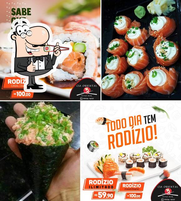 Prove diversas opções de sushi