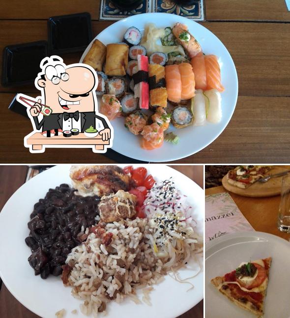 Prove diferentes opções de sushi