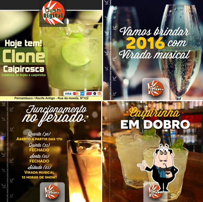 Sushi Digital offerece uma gama de bebidas