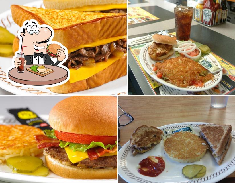 Try out a burger at Waffle House