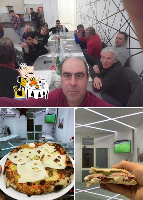 Questa è la foto che presenta la cibo e interni di Pizzeria Pop Di Parrinello Carlo