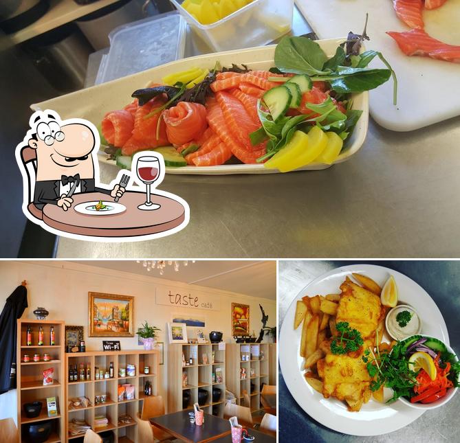 Las imágenes de comida y interior en Taste Cafe Restaurant & Bar