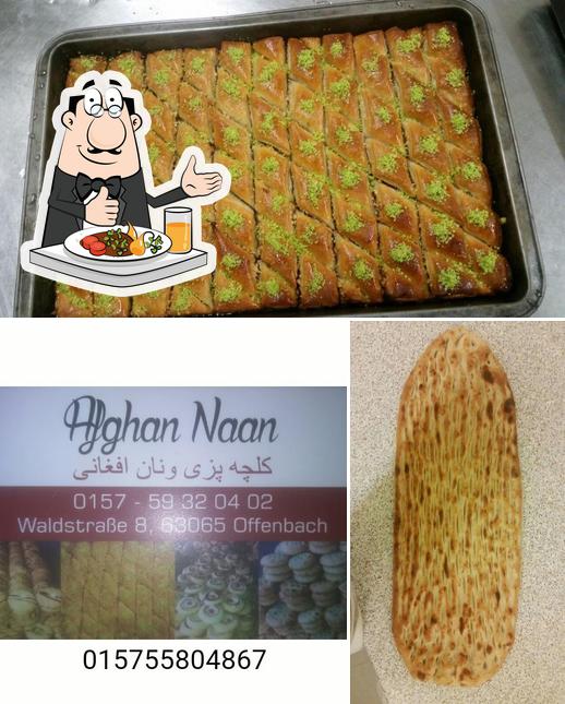 Essen im Afghan Naan