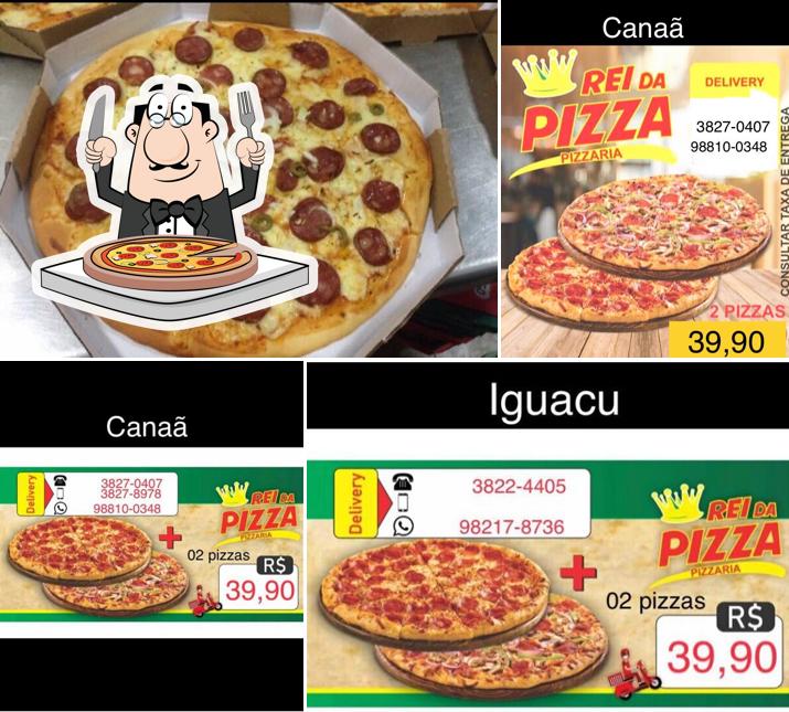 No Rei da Pizza, você pode pedir pizza