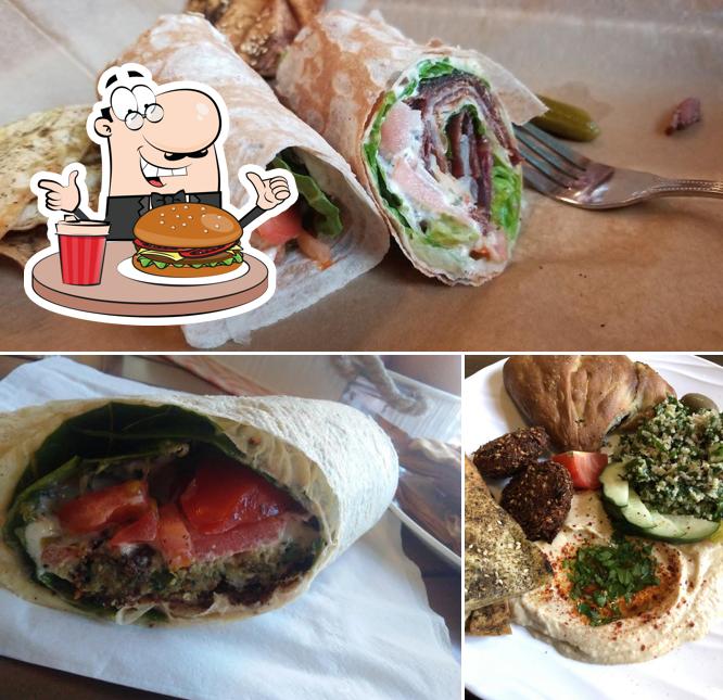 Try out a burger at Jerusalem Market on Elm