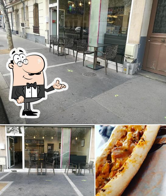 Parmi les diverses choses de la intérieur et la nourriture, une personne peut trouver sur Burger Shop