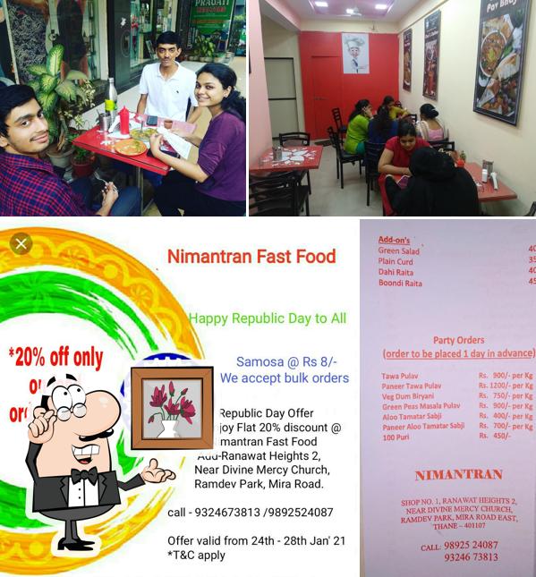 The interior of Nimantran Fast Food