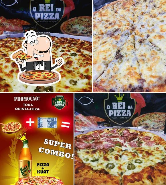 No O Rei da Pizza, você pode provar pizza