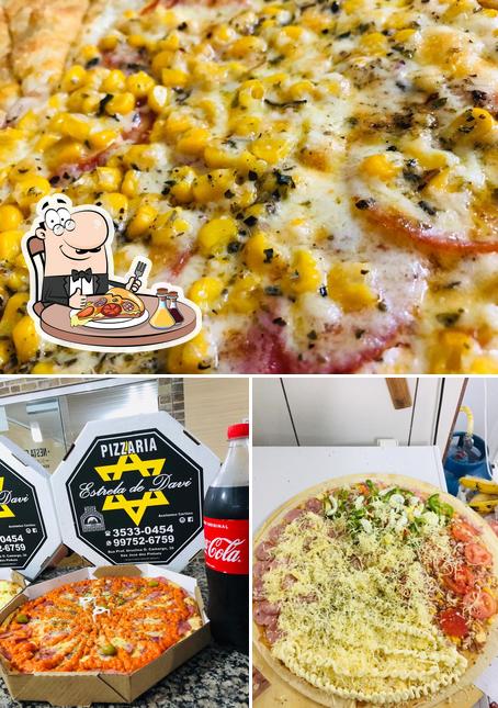 Escolha diferentes variedades de pizza