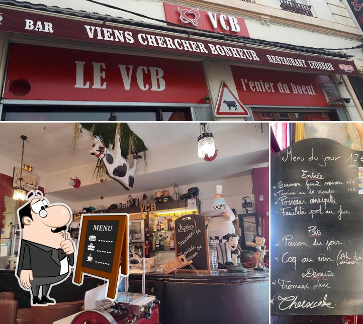 Vcb,Viens.Chercher Bonheur présente un tableau affichant le menu