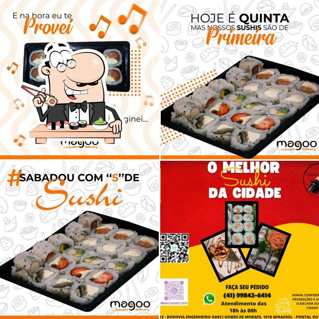 Prove diversas opções de sushi