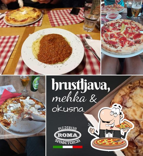 Prenez des pizzas à Pizzerija-Špageterija Roma