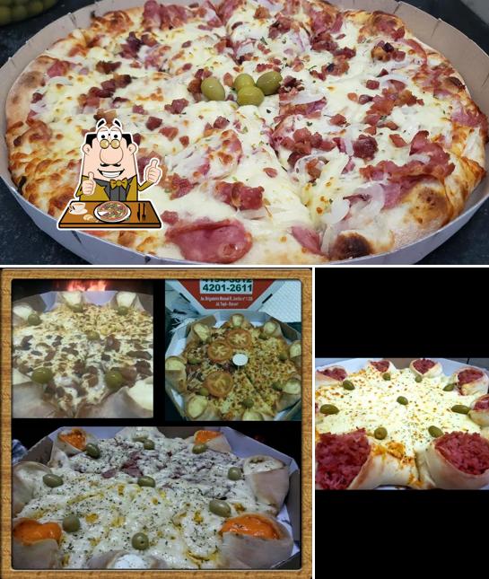 Escolha diferentes tipos de pizza